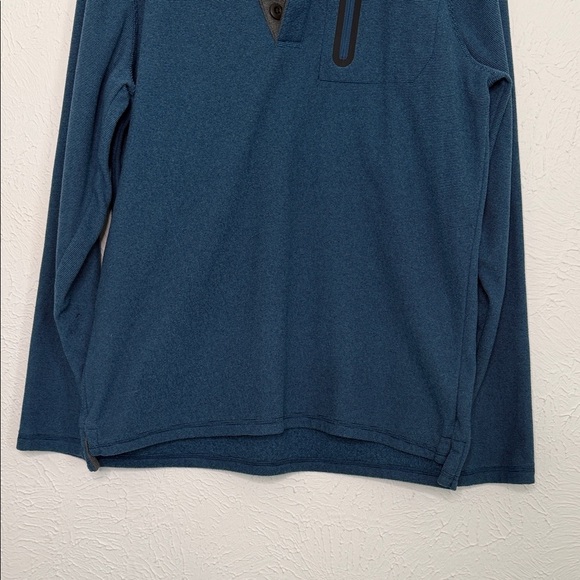 L.L.Bean Men’s Blue Quarter Button Pullover Fleece Sweater – Size medium regular - Picture 8 of 10